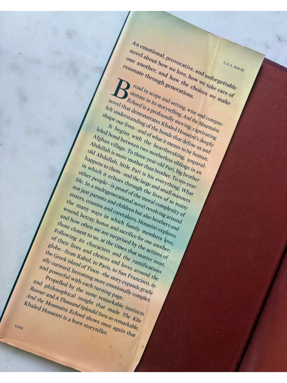 And the Mountains Echoed by Khaled Hosseini Hardcover Book
